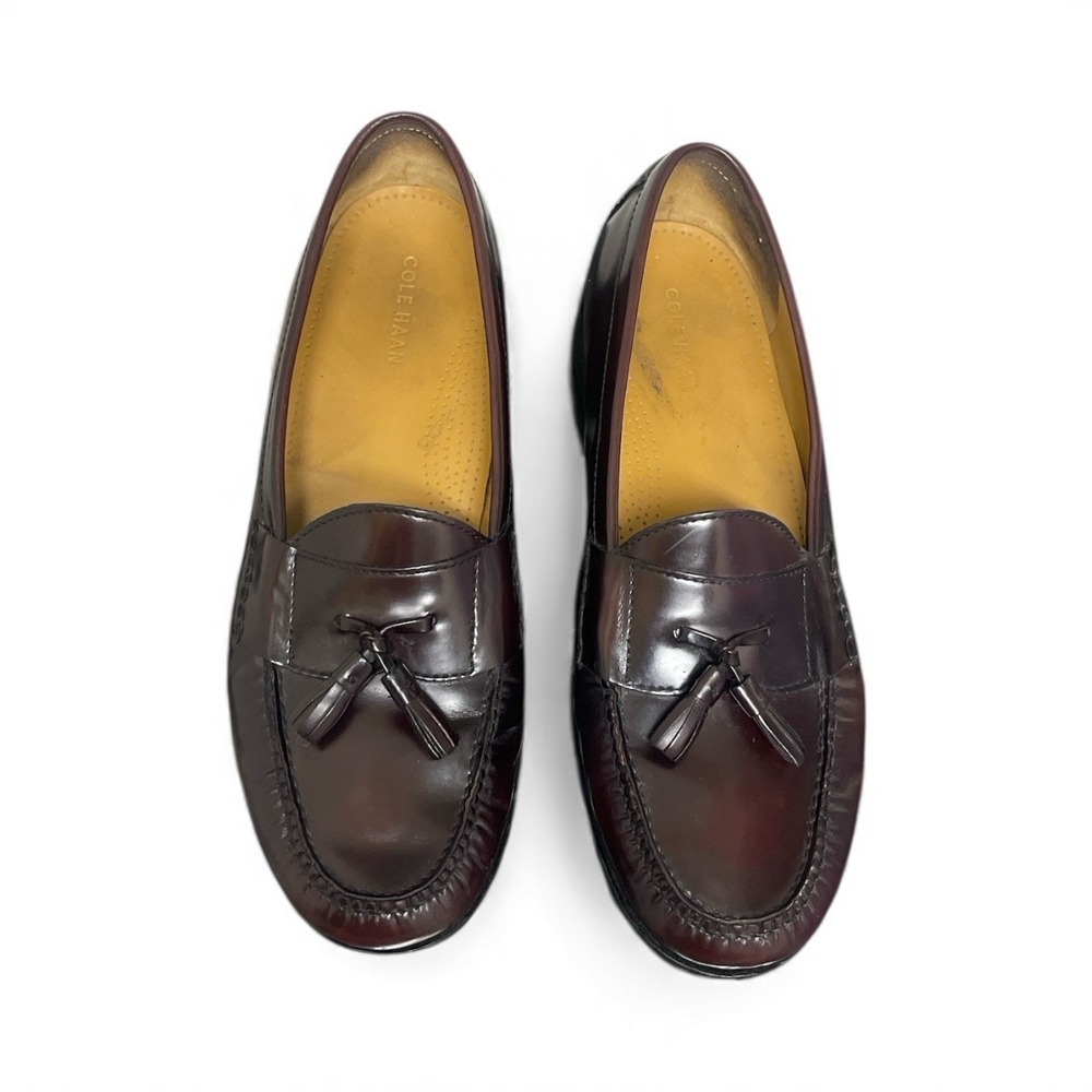 Cole Haan Shoes Mens Size 13 D Burgundy Pinch Penny Loafers Tassel Dress Classic
